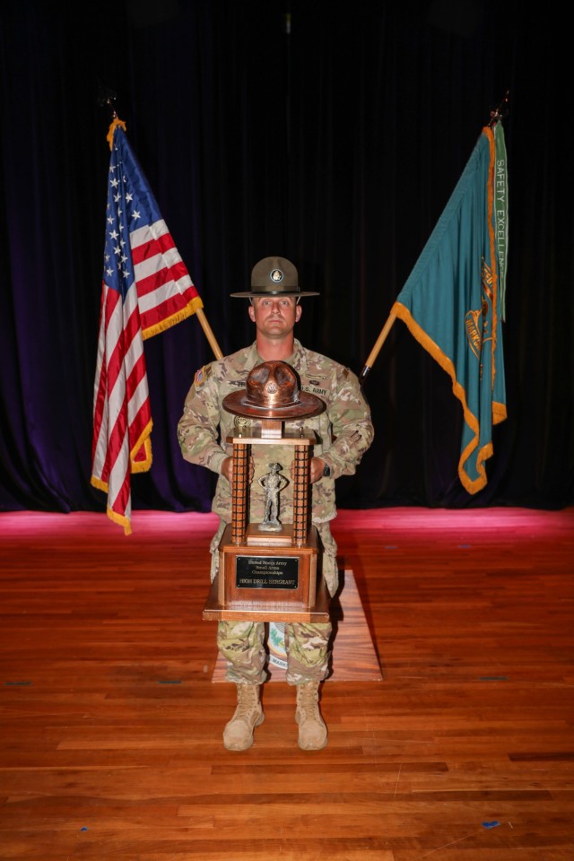 The High Drill Sergeant at the 2025 U.S. Army Small Arms Championships is Staff Sgt. Matthew Leib from the 198th Infantry Brigade at Fort Benning, Georgia.  'All Army' is the annual, week-long training event that is hosted by the U.S. Army...