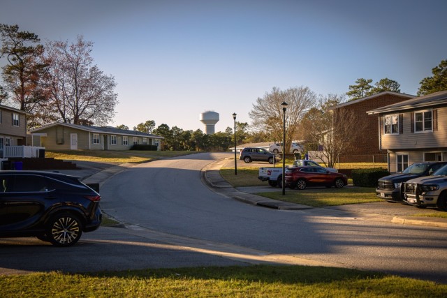 A quiet street in Azalea Terrace at Fort Eisenhower, captured during the Walking Town Hall on March 17, 2025. Fort Eisenhower is home to approximately 4,000 family members living in five on-post neighborhoods. The installation also supports more...