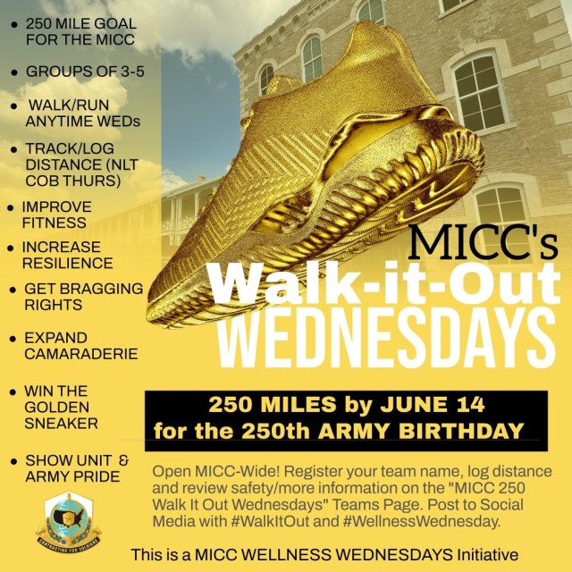 MICC Walk-it-Out Army birthday, wellness kick-off event