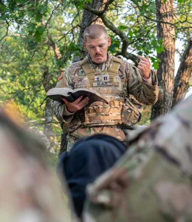 Capt. Joel Black, 382nd Military Police Battalion chaplain, 200th...