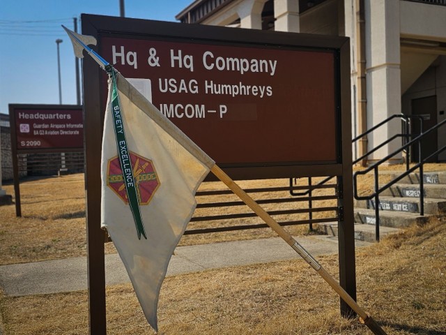 Headquarters and Headquarters Company, U.S. Army Garrison Humphreys, was awarded the Army Safety Excellence Streamer March 7, 2025, marking a significant achievement in the unit’s commitment to mission success and safety. Col. Ryan K. Workman,...