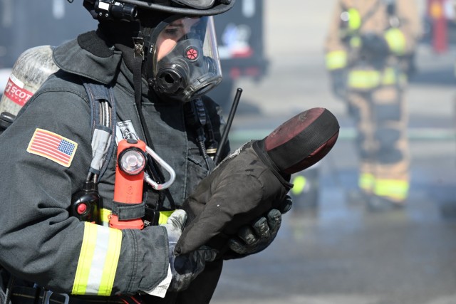 Photo of firefighters during exercise