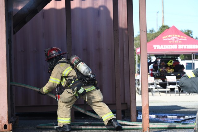 Photo of firefighters during exercise