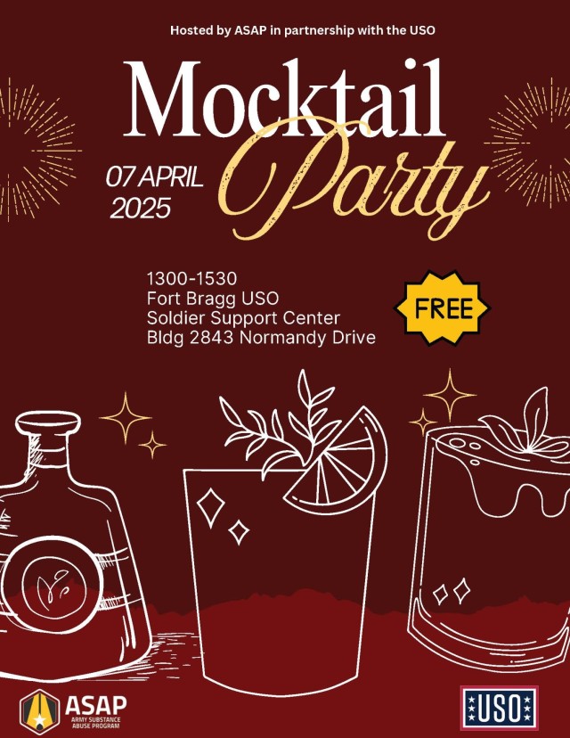 Mocktail Party at the USO at Fort Bragg