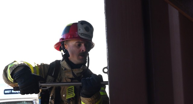 Photo of firefighters during exercise