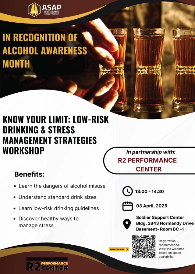 Low-Risk Drinking and Stress Management Strategies Workshop at Fort Bragg