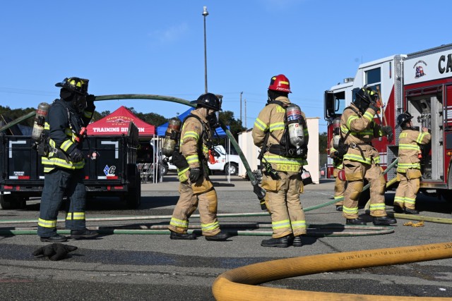 Photo of firefighters during exercise