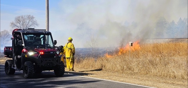Fort McCoy holds prescribed burn along rail corridor on installation