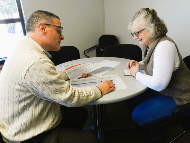 Fort McCoy Civilian Personnel Office Chief Ben Finn and Management Analyst Dixie Dettinger work on a project Feb. 20, 2025, in building 2187 at Fort McCoy, Wis. They are both part of the newly established Civilian Personnel Office at the...