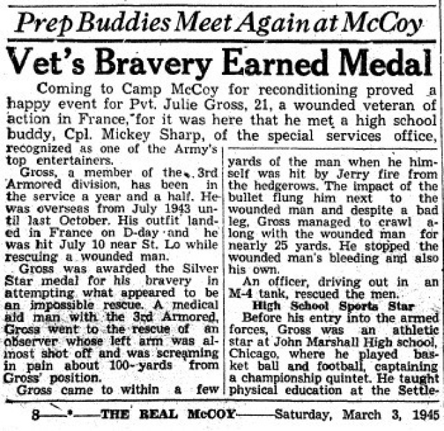 This is a news clipping from the March 3, 1945, edition of The Real McCoy newspaper at Fort McCoy, Wis. During that time, the installation was busy preparing service members for fighting in World War II. (U.S. Army Historical Photo)