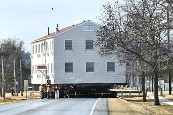 Contractors take advantage of good weather; successfully move third of five World War II-era barracks at Fort McCoy
