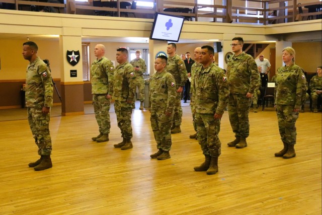 Fort McCoy Garrison Soldiers switch to 88th Readiness Division patch in patching ceremony