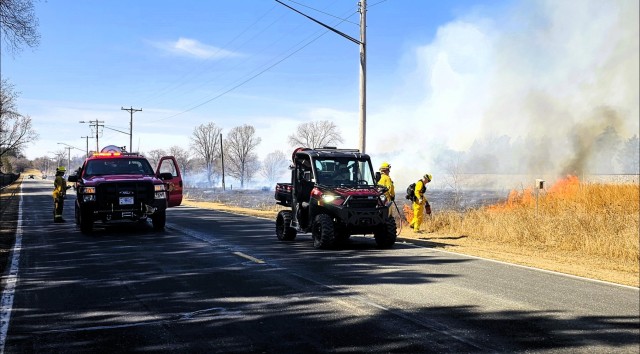 Fort McCoy holds prescribed burn along rail corridor on installation