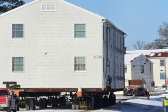 Workers successfully move second World War II barracks at Fort McCoy