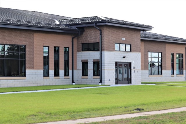 Contractors work on a new 1,428-person annual training/mobilization dining facility Oct. 17, 2019, in the 1800 block at Fort McCoy, Wis. The project, coordinated by the U.S. Army Corps of Engineers, is being constructed by contractor L.S. Black...