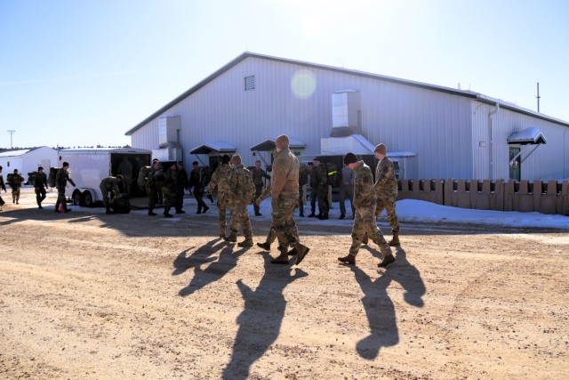 ROTC cadets compete in the Northern Warfare Challenge on Feb. 21, 2025, at Fort McCoy, Wis. ROTC teams with U.S. Army Cadet Command came from all around the United States as they battled through a wide variety of challenges and long ruck marching...