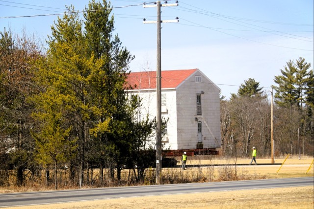 Contractors take advantage of good weather; successfully move third of five World War II-era barracks at Fort McCoy