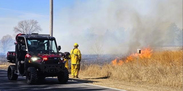 Fort McCoy holds prescribed burn along rail corridor on installation