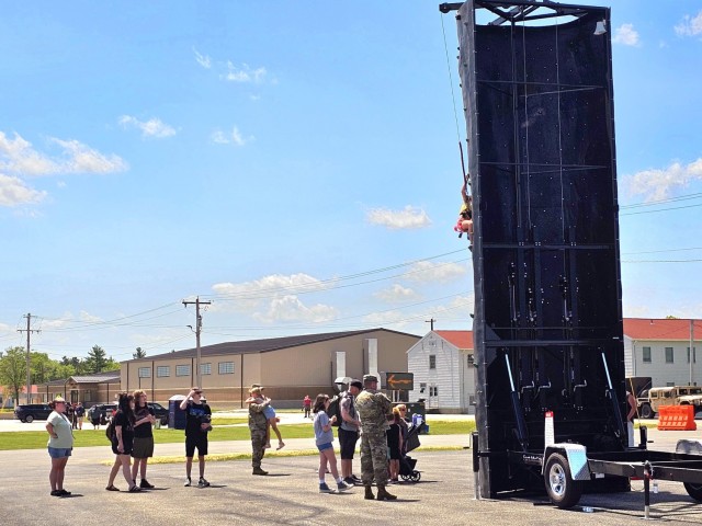 A scene from the 2024 Fort McCoy Armed Forces Day Open House is shown May 18, 2024, at Fort McCoy, Wis. An estimated audience of nearly 4,000 visitors participated in the open house, which included a Vietnam veterans welcome home ceremony, Army...