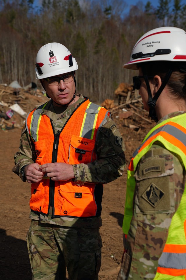 U.S. Army Corps of Engineers Command Sgt. Maj. Douglas Galick visited Western North Carolina on March 26-27 to tour Hurricane Helene recovery sites. During his visit, Galick met with local teams, contractors and partners to observe progress in...