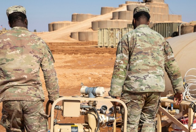 U.S. Army Soldiers Re-Chlorinate Water Supply at Al-Tanf Garrison, Syria