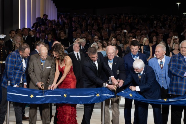 Medal of Honor recipients and distinguished guests participate in the grand opening of The National Medal of Honor Museum in Arlington, Texas on March 22nd, 2025. The museum pays tribute to those service members that received the military’s...