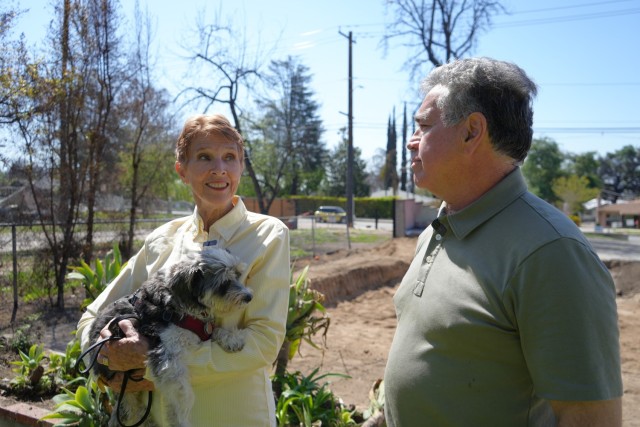 Janet and Rafael Calvo and dog Parker