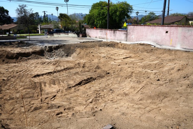 A property in Altadena, CA, following debris removal by the U.S. Army Corps of Engineers under a FEMA mission assignment in support of SOCAL wildfire recovery efforts.