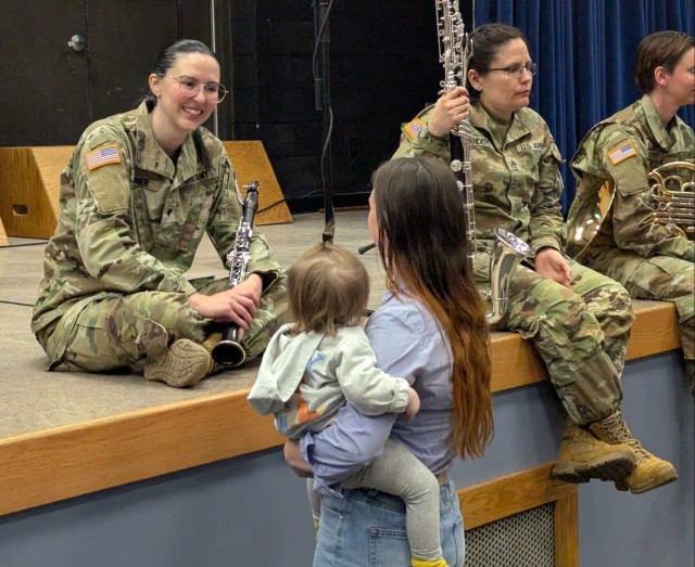 10th Mountain Division Band entertains, educates Fort Drum students in support of Music in Our Schools