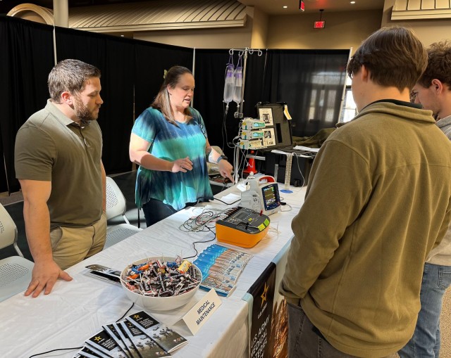 Medical maintenance technicians demo equipment