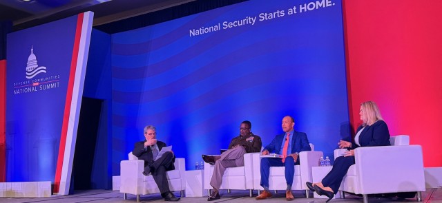 John Conger (left), Conger Strategies president, moderates the Reforming Installation Management at the Enterprise Level panel on the second day of 2025 ADC National Summit. LTG David Wilson, LTG David Wilson, Deputy Chief of Staff, G9, was joined...
