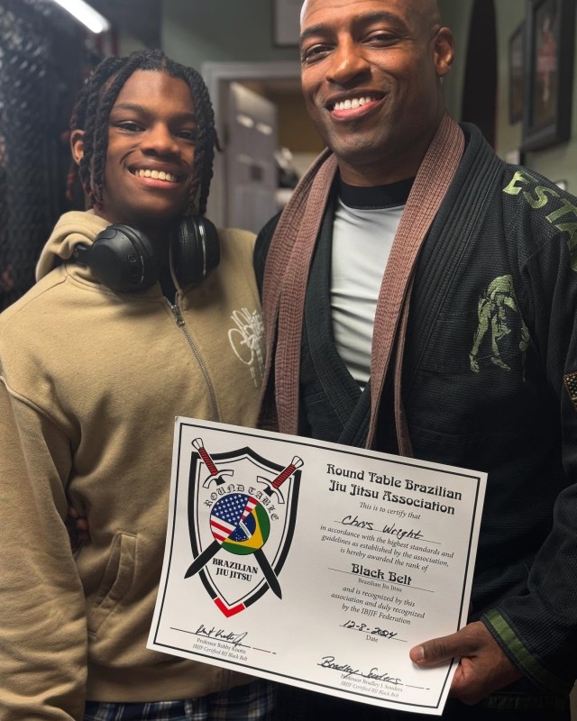 Maj. Wright and his son