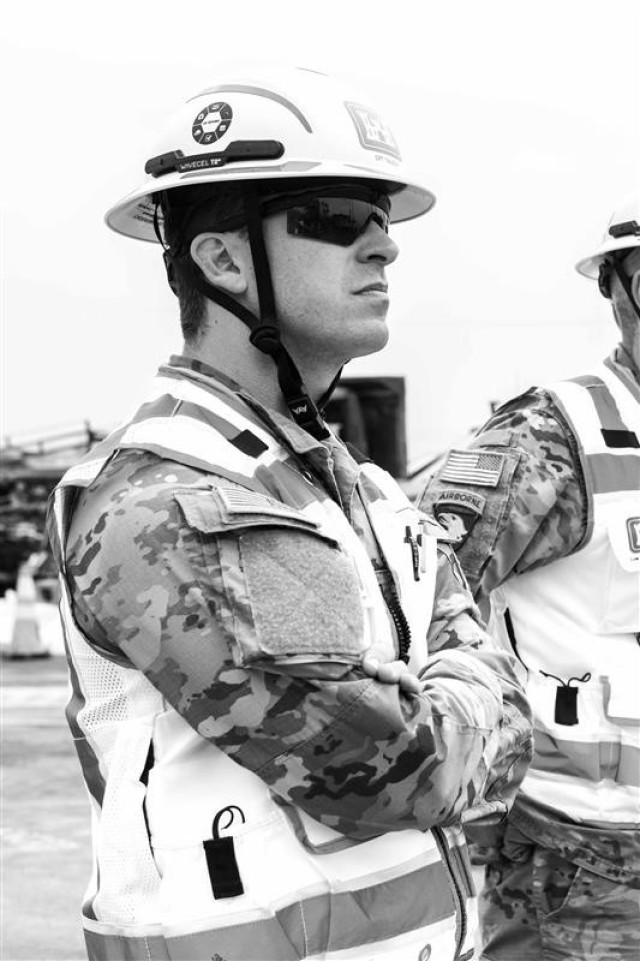Capt. Sheldon T. Tausch conducts a site visit at the Will Rogers Maintenance Facility