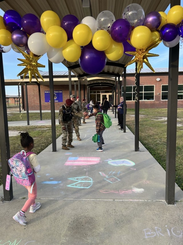 Fort Bragg Military Police patrol officers kicked off Military Child Appreciation Month by making a special visit to Shughart Elementary on April 1, where they greeted and celebrated the resilient children who represent the future of our...