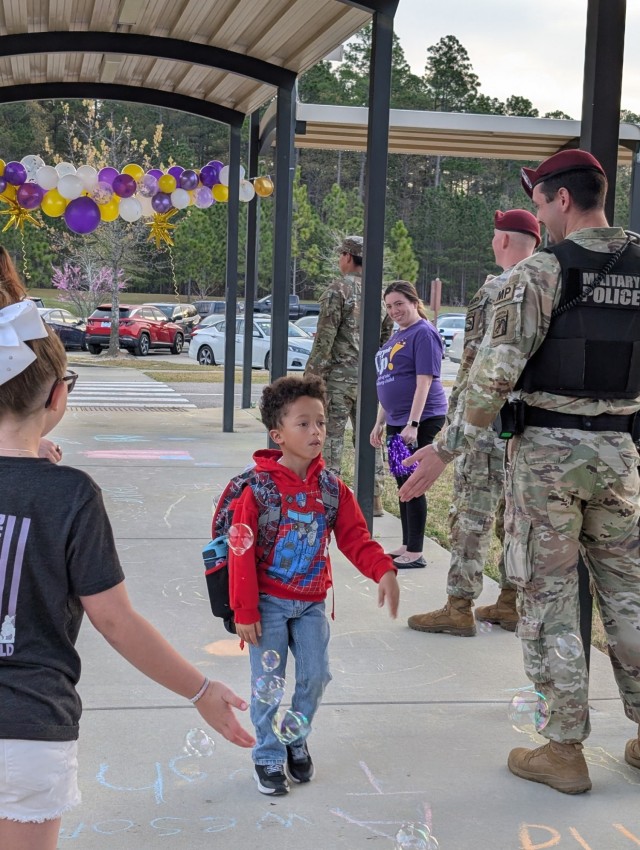 Fort Bragg Military Police patrol officers kicked off Military Child Appreciation Month by making a special visit to Shughart Elementary on April 1, where they greeted and celebrated the resilient children who represent the future of our...