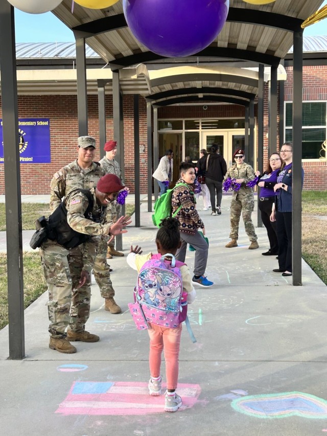 Fort Bragg Military Police patrol officers kicked off Military Child Appreciation Month by making a special visit to Shughart Elementary on April 1, where they greeted and celebrated the resilient children who represent the future of our...