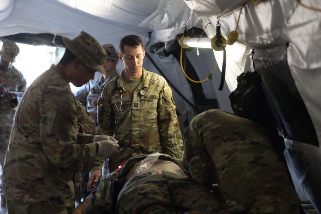 Operation Southern Guard- U.S. Service members conduct medical evacuation training