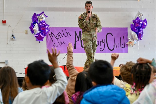 Presidio of Monterey chaplain speaks at Month of the Military Child school assembly