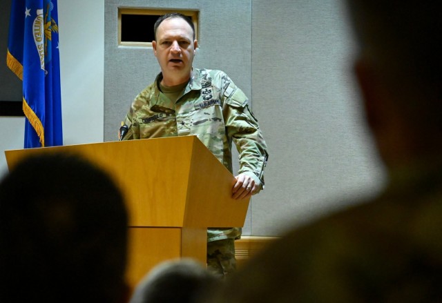 Brig. Gen. Patrick Costello speaks at IAMD MIX 25