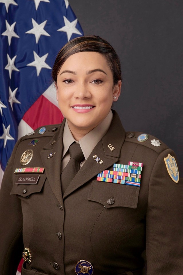 U.S. Army Lt. Col. Jennifer Blackwell-Hawthorne is seen in an official portrait from October 2022. Blackwell-Hawthorne, a former Army Inspector General officer, passed away unexpectedly in November 2024. (U.S. Army photo)