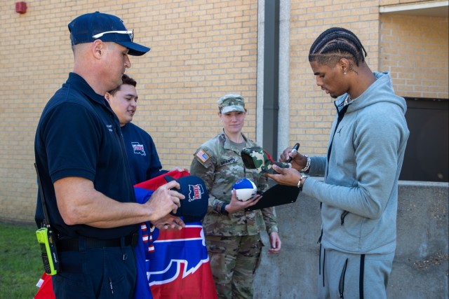 Bills wide receiver, agent, discuss suicide prevention, teamwork