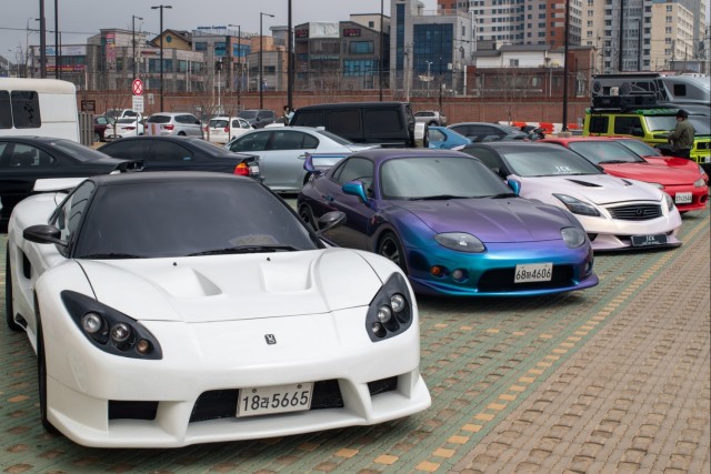 Cars displayed at the annual Car and Bike