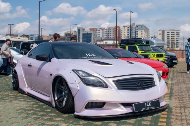 Cars on display at the Car and Bike show