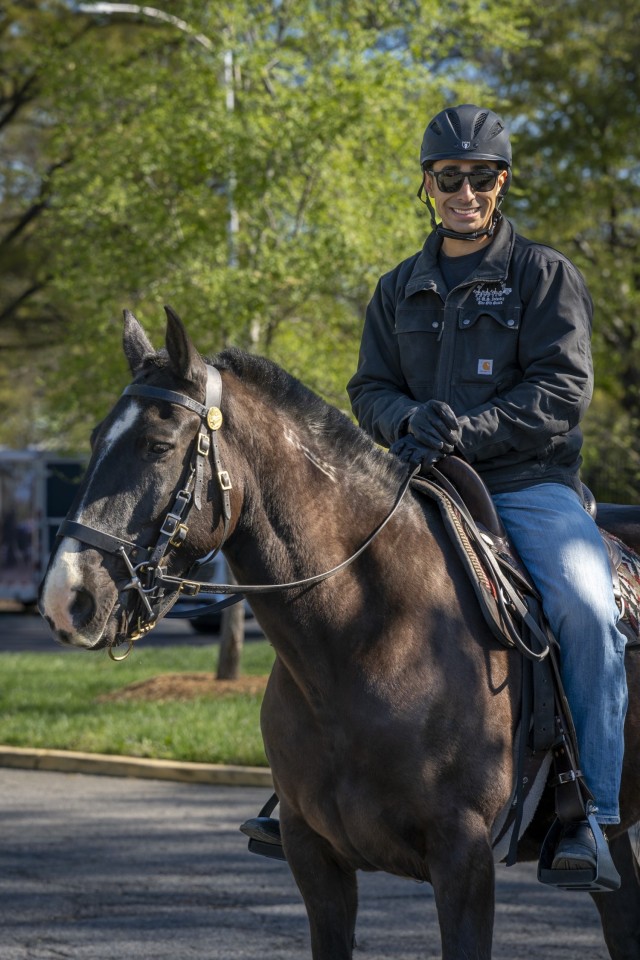 Staff Sgt. Alexis U. Horta, an Indirect Fire Infantryman (11C), First Squad Team Leader assigned to Caisson Detachment, 3d U.S. Infantry Regiment (The Old Guard), Military District of Washington, poses for a portrait during a Military Full Honors...