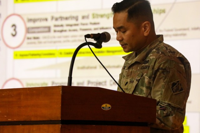 Lt. Col. Jason Supnet, Military Deputy to the Chief of Contract, U.S. Army Corps of Engineers – Far East District, presents an overview of USACE FED, current and historical data of contract awards, tips for new contractors and other resources...
