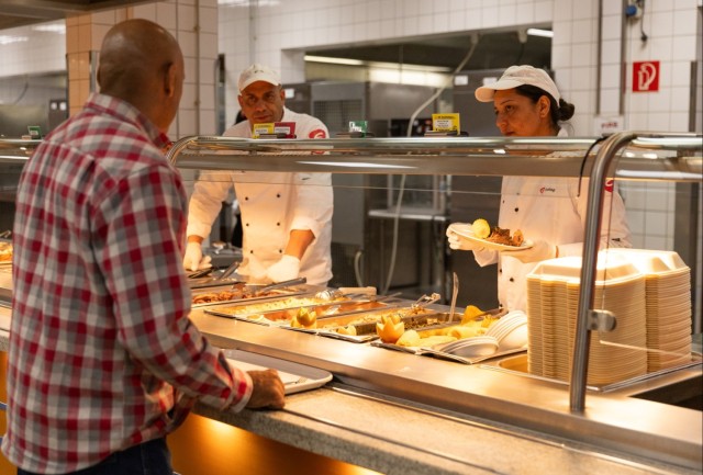 Sustaining the warfighter: food operations resume at Kleber Kaserne DFAC