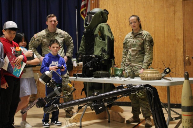 ROCKAWAY, N.J. - Soldiers assigned to the Explosive Ordnance Disposal, Demil and Experimentation Directorate, part of the U.S. Army Combat Capabilities Development Command Armaments Center, allowed students to experience a remotely operated,...