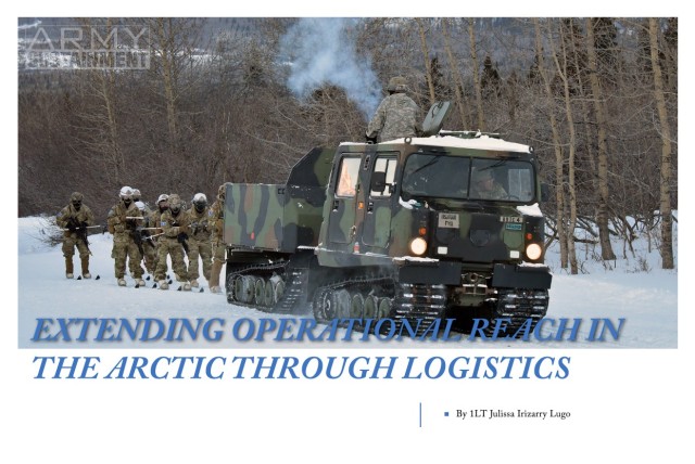 Soldiers from the 1st Battalion, 501st Parachute Infantry Regiment skijour behind a Small Unit Support Vehicle as part of the U.S. Army Alaska Winter Games March 4, 2021, at the Black Rapids Training Site.
