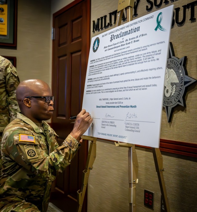 SDDC leadership signs Proclamation to recognize April as SAAPM