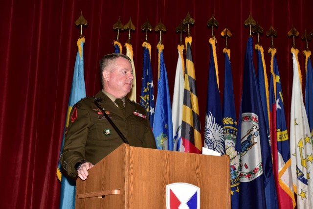 MICC commander pins general officer rank
